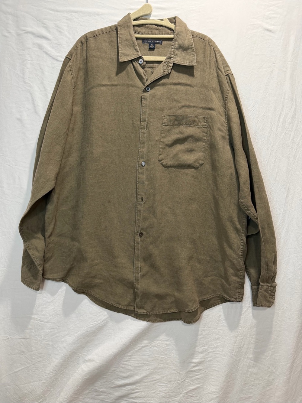 Banana Republic Men's Olive Button-Down Shirt